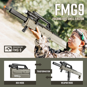 HW TOYS <span class=keywords><strong>Pistola</strong></span> Giocattolo Pieghevole FMG9 a Trasformazione con Espulsione del Bossolo, Proiettili Morbidi, Giochi all'Aperto per Bambini, Idea Regalo - Product Image 5