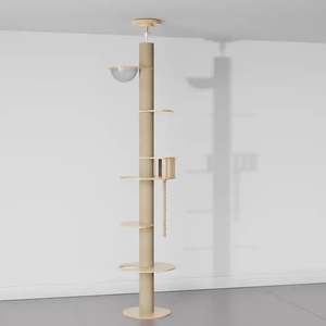 Grande tour à <span class=keywords><strong>chat</strong></span> XXL de luxe moderne <span class=keywords><strong>arbre</strong></span> à <span class=keywords><strong>chat</strong></span> de luxe avec bois sisal lin papier jouets carton emballage inclus - Product Image 6