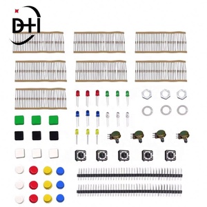 ชุดตัวต้านทานแบบพกพาที่ใช้งานได้สะดวกสำหรับชุดเริ่มต้นอาร์ดูโน่ UNO R3 LED โพเทนชิออมิเตอร์ แทคสวิตช์ พินเฮดเดอร์ - Product Image 2