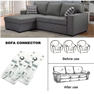 Conector de Muebles Encajables, Bisagra Metálica en Forma de Boca de Cocodrilo, Conector para Sofás, Conector para Secciones de Cama - Product Image 4