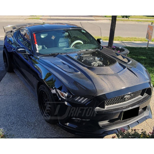 Nouveau capot en fibre de carbone pour Mustang 2015-2017 CMST V1, style transparent, noir, protection UV, mise à niveau retrofit - Product Image 4