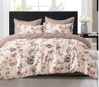 Offre Spéciale – Ensemble de Couette Luxe Imprimé 100% Microfibre 90 g/m² avec Housse de Couette et Taies d'Oreiller pour Lit Queen et King Size