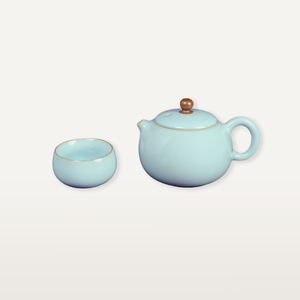 Vendita calda Ru forno Set <span class=keywords><strong>da</strong></span> tè-Xishi Pot, porcellana cinese tazza di tè con teiera e tazze, Celadon blu cinese gongfu servizio <span class=keywords><strong>da</strong></span> tè - Product Image 2
