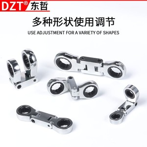 Jeu de clés à cliquet réglables DZT/Dongzhe 8-19 mm, double extrémité, métrique, qualité industrielle, acier 45, kit d'outils - Product Image 3