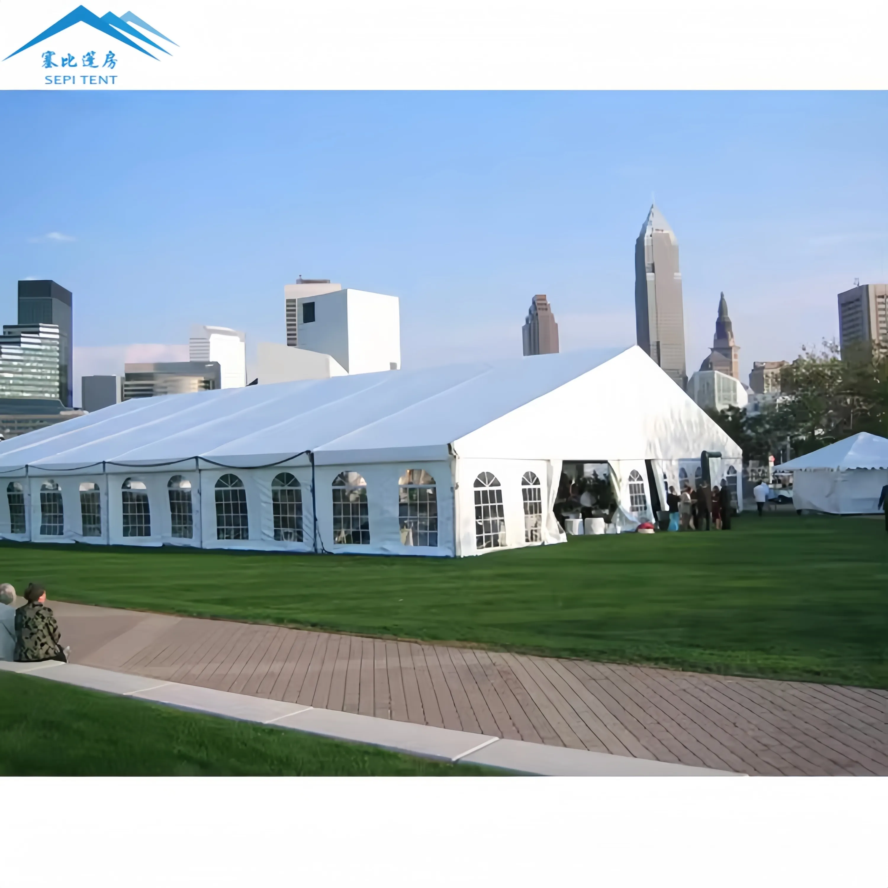 Высокое качество 2024 новый большой белый открытый палатка для мероприятий водонепроницаемый алюминиевый каркас шатер палатка для продажи