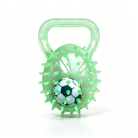 Jouet à mâcher durable pour chien en TPR texturé, design ballon de football Kettlebell, pour le nettoyage des dents et la stimulation interactive de la dentition