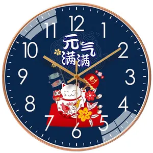 Horloge murale en plastique de prix concurrentiel de style chinois pour le cadeau de promotion avec le logo fait sur commande