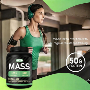 Poudre de protéines pour la prise de masse au chocolat, complément pour la prise de poids, croissance musculaire, nutrition sportive pour les culturistes, hommes adultes - Product Image 2