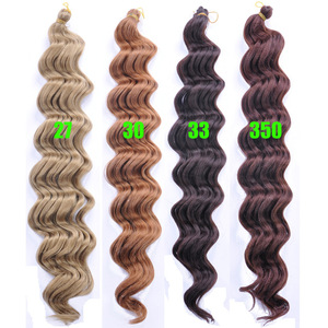 Mẫu Miễn Phí Afro Crochet Braids Mềm Dread Khóa Crochet Braids Tóc 90 Gam Sóng Sâu Tổng Hợp Tóc Xoăn Cho Phụ Nữ - Product Image 1