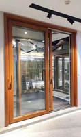 Puerta Plegable de Aluminio Directo de Fábrica, Puerta de Vidrio Bi-Plegable Impermeable e Insonorizada de Tamaño Personalizado para Uso en Balcón de Viviendas y Villas