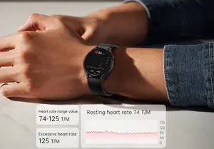 Smartwatch 1.3 인치 원형 다이얼 화면 회전 버튼 스포츠 팔찌 BT 통화 GPS 갤럭시 시계 6 스마트 시계