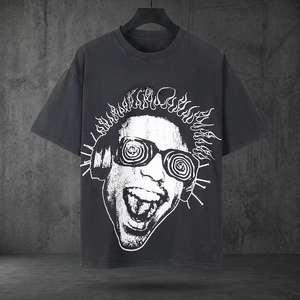 T-shirt à manches courtes pour homme avec graphisme personnalisé |   T-shirt décontracté imprimé uni |   Design streetwear sur mesure, respirant, écologique, ample - Product Image 2
