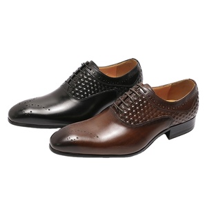 دانيال ويفر يدويا وضعت لوكس الرجال الأحمر أسفل فستان أحذية الايطالية رجالي مشبك أكسفورد أحذية - Product Image 1