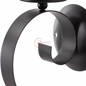 Wall mounted candle <b>holder</b> Metal wall sconce with glass votive Rustic candle Decorative wall candle <b>holder</b> <b>Black</b> Modern - Product Image 1