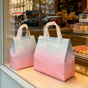 Sac isotherme réutilisable à dégradé de couleurs, en aluminium, pour la <span class=keywords><strong>livraison</strong></span> de nourriture, de gâteaux et de boissons à emporter, logo personnalisé disponible - Product Image 1