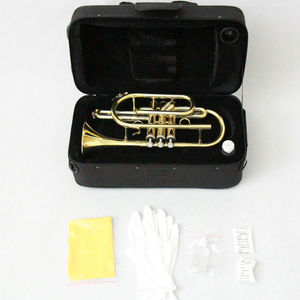 Cornet en laiton laqué or <span class=keywords><strong>pas</strong></span> cher avec étui pour la vente en gros - Product Image 6