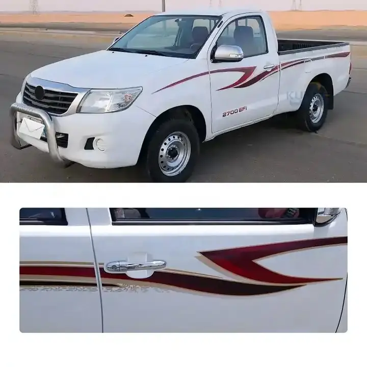 トヨタハイラックス4x4ピックアップステッカーカーサイド