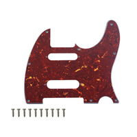 Panneau avant de guitare électrique Red Turtle 8 trous, pickguard simple en plastique TL avec vis, accessoire d'instrument de musique
