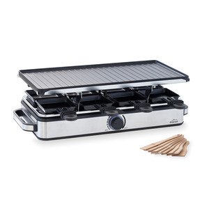 Grill électrique Lacor Raclette pour 4 personnes avec plaque de cuisson et cuillères en bois - Product Image 1