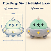 Peluche Monstre Spatial Personnalisée OEM, Jouet en Peluche Doux Astronaute Pilote, Vente en Gros Usine, Peluche pour Enfants, Cadeau Promotionnel