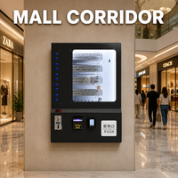 Distributeur automatique mural intelligent 10 compartiments 24h sans surveillance pour snacks, cigarettes, noix de betel et boissons