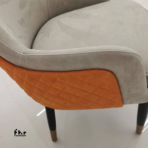Chaise de salle à manger personnalisable en velours avec pieds en bois noir, chaise de loisirs, vente en gros pour la maison et le commerce - Product Image 3
