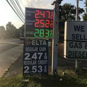 ป้ายน้ำมันเบนซิน <span class=keywords><strong>LED</strong></span> ป้ายแสดงราคาน้ำมันทนทานป้ายดิจิตอล7ส่วนสำหรับสถานี - Product Image 4