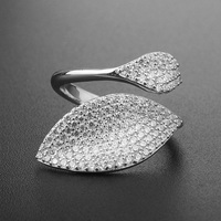 Bijoux en argent sterling 925 de haute qualité pour femmes, bagues en diamant, prix feuille plaqué or 18k, parure de pavé de luxe, 5a cz, bague en zircon