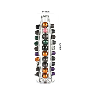 Nespresso 40 Buah Kapsul <span class=keywords><strong>Cafe</strong></span> Pemegang Kopi Melengkung Bentuk Baru Rak Penyimpanan Bingkai Tampilan Dekoratif Keluarga - Product Image 6
