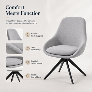 <span class=keywords><strong>Chaise</strong></span> de salle à manger pivotante de luxe moderne, dossier incurvé ergonomique, <span class=keywords><strong>design</strong></span> confortable, mobilier commercial pour hôtel et restaurant - Product Image 3