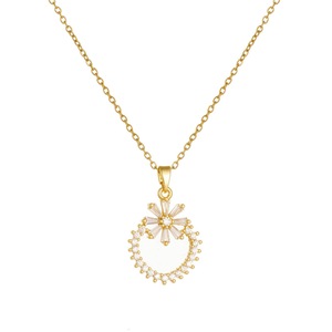 <span class=keywords><strong>Collana</strong></span> da Donna Personalizzata in Acciaio Inossidabile <span class=keywords><strong>con</strong></span> Ciondolo a Fiore, Stili Multipli, Graziosa Margherita, Perla e Foglia, Non Sbiadisce - Product Image 5