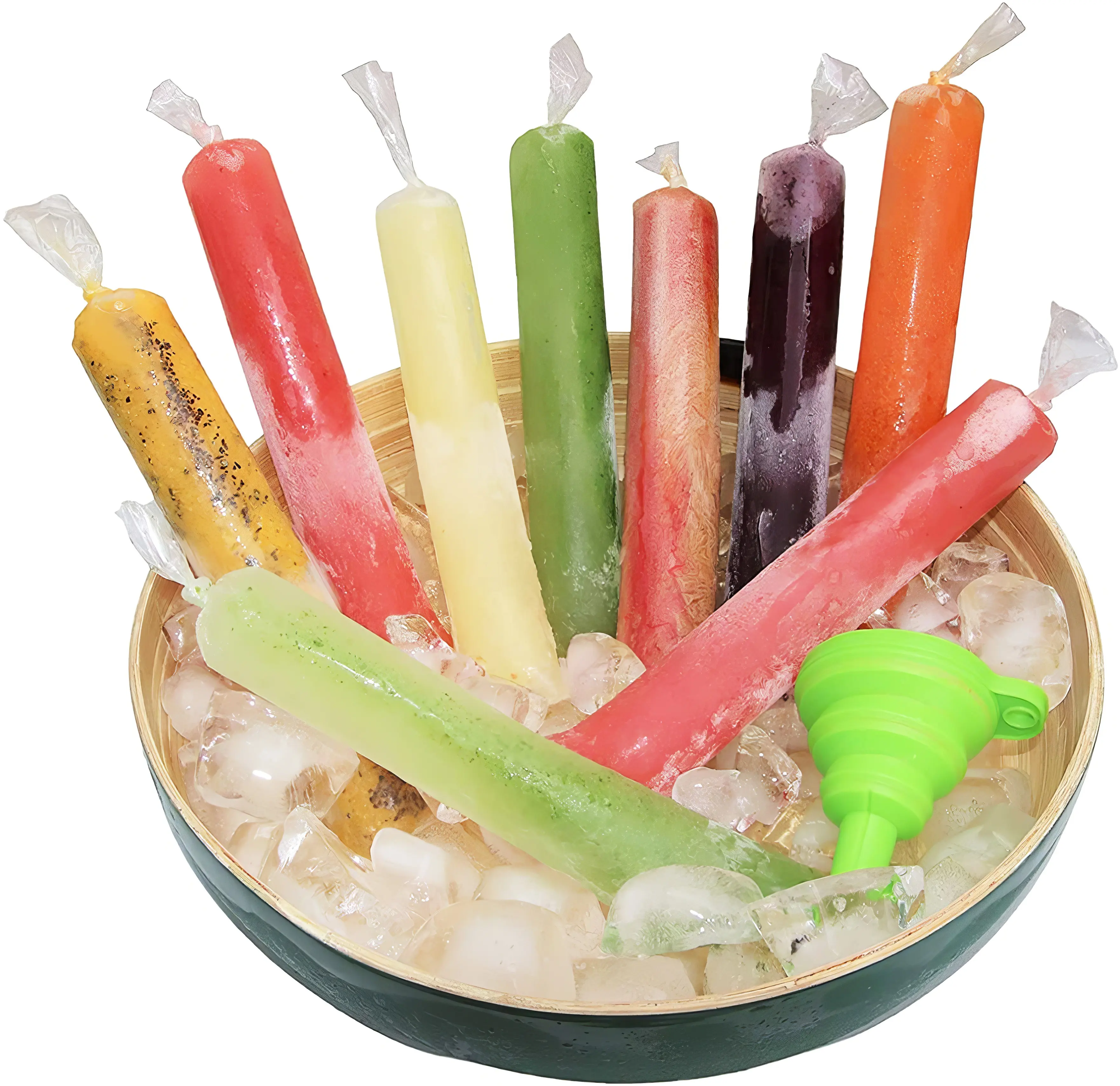 Özelleştirilmiş baskılı Logo plastik temizle Diy yoğurt tüpleri Popsicle buz Pop yapma kalıp ambalaj çanta dondurucu tüp için buz Popsicle