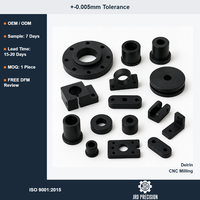Pièces industrielles usinées sur mesure par CNC, fournisseur OEM, précision 0,005 mm, ISO 9001, rugosité de surface Ra 1,6 µm pour l'usinage du POM Delrin