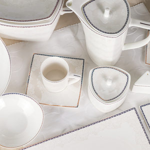 Bán Buôn 61/66 Pcs Sang Trọng Thanh Lịch Upscaled Xương Trung Quốc Sứ Ăn Đặt Thanh Lịch Nhà Hàng Ăn Tối Bộ Đồ Ăn Đặt - Product Image 3