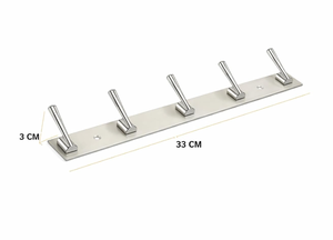 Premium SS304 5 Pin Cloth <b>Hook</b> Stainless Steel Wall <b>Hook</b> Heavy Duty Rustproof Door Hanger for <b>Bathroom</b> Kitchen - Product Image 2