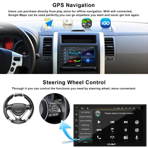Autoradio universel Android 7 pouces avec écran tactile, GPS, navigation, unité <span class=keywords><strong>centrale</strong></span> multimédia, radio, CarPlay sans fil, Android Auto, Bluetooth - Product Image 2