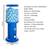 Distributeur Commercial Géant de Capsules Jouets TR608B à Monnayeur pour Billes de 75-105mm