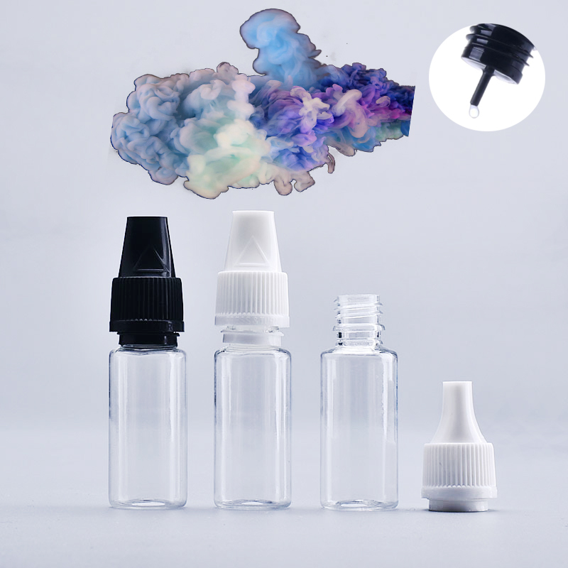 Pxyelec 10 x 5 ml leere Kunststoff-Tropfflaschen Transparent Liquidflasche mit kindersicherer Kappe,Tropfspitze