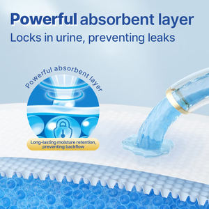 Ligne de production de couches pour adultes avec canal anti-fuite 3D, taille M, motif imprimé, en film PE, pour l'Asie - Product Image 2