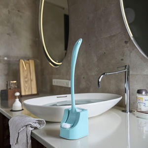 Sunshine-Cepillo de Microfibra para Limpieza de Inodoro, Escobilla de Goma con Mango Largo, Soporte de PP, Estropajo de Mano para <span class=keywords><strong>Cocina</strong></span>, Baño, Bebés - Product Image 5