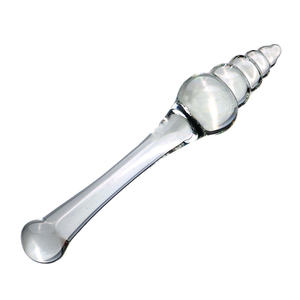 HUAWEN Mainan kesenangan wanita tahan air Plug Anal kaca transparan warna diperpanjang untuk penggunaan Anal dan vagina posterikasi - Product Image 6