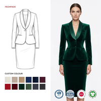 Traje de esmoquin formal de lujo para mujer, personalizado, de mezcla de lana y seda, con solapa de diseño de reloj de arena esculpido y pantalones de corte ajustado.