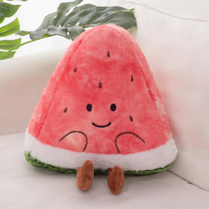 Sommer Super weiche Wassermelone Plüsch Kissen PP Baumwolle gefüllt Gefüllte Früchte Spielzeug Umarmung Kissen Puppen für Kinder Geschenk mit 2 Designs - Product Image 6