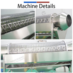 เครื่องตัดหางถั่วแบบดรัม FENGXIANG 250-500 กก./ชม. อุปกรณ์แปรรูปผักอัตโนมัติทำจากสแตนเลส - Product Image 4