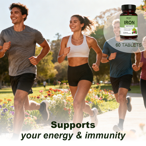 Capsules de fer OEM 95 mg - Métabolisme énergétique et santé immunitaire Complément alimentaire pour adultes 60 capsules/flacon Approvisionnement en vrac d'usine - Product Image 6