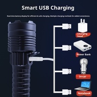Lampe torche YesFire en aluminium rechargeable, super lumineuse, indice de protection IP55, lampe torche LED - camping, extérieur, portable, multifonction, longue portée