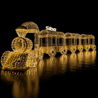 Décoration de Noël géante en forme d'avion à hélices LED pour affichage commercial, sculpture d'avion extérieure avec lumières