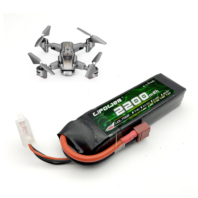 11.1V 2200mAh 3S Lipo Battery High Discharge Rate Drone Battery with XT60 Connector JST Plug for RC Toys Racing Cars Boats