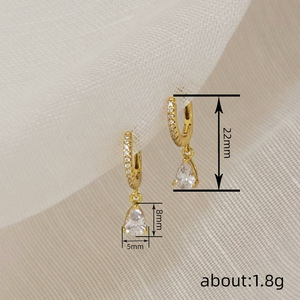 Orecchini a Cerchio Geometrici a Goccia per Donne, Gioielli Minimalisti Versatili per Uso Quotidiano - Product Image 3