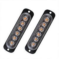 Luz de advertencia estroboscópica Led para camión, barra de luz intermitente, lámpara de Faro, ámbar, rojo, azul, blanco, para tráfico, 4Led